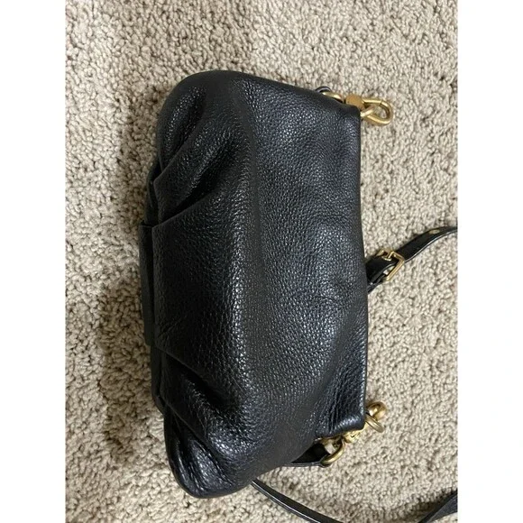 Marc by Marc Jacobs Classic Q Percy Black Pebble Leather Crossbody Mini Handbag - Picture 7 of 10